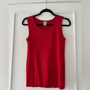 Chicos Women’s Red Tank Rib Knit sz 0